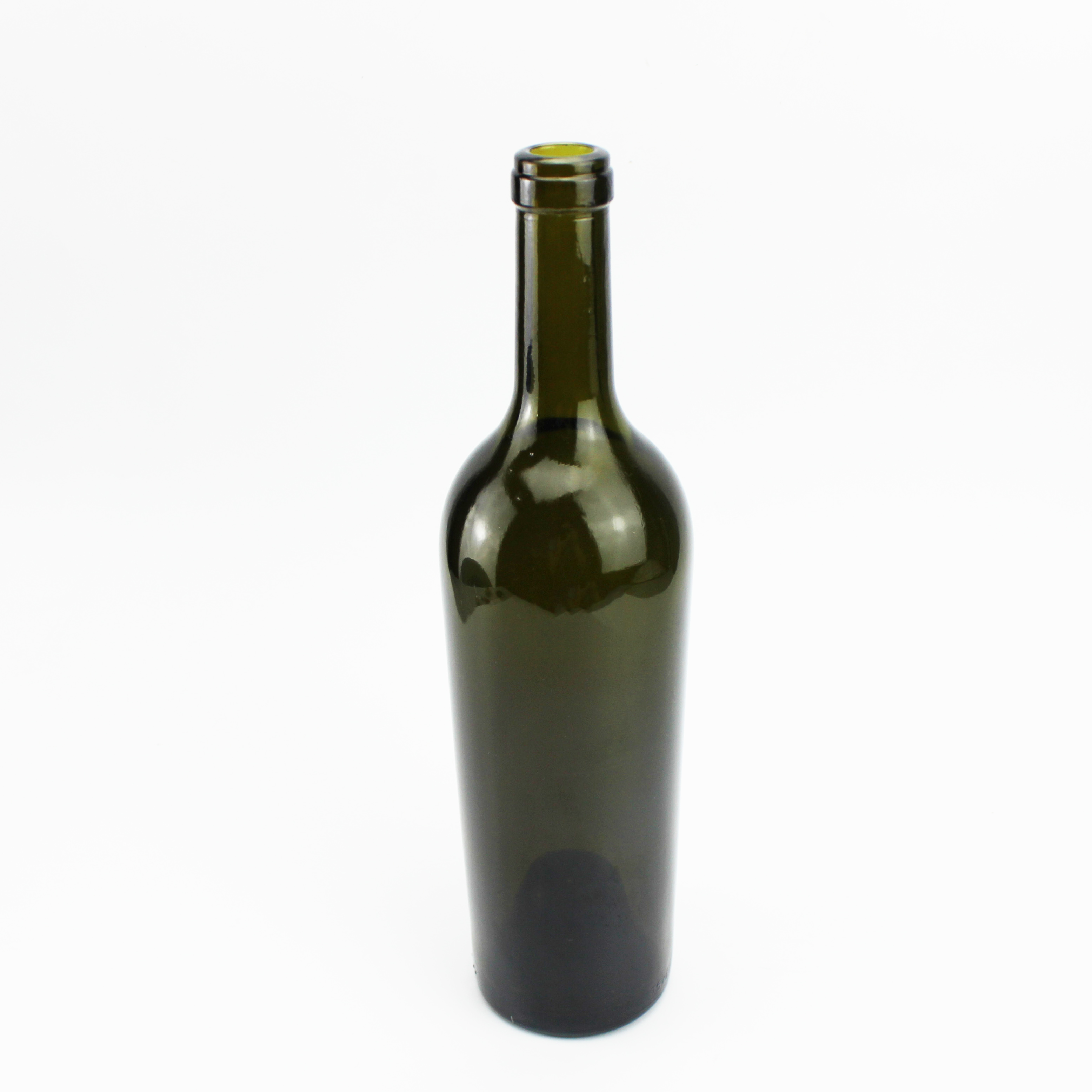 Bordeaux 750ML Dark Green Wine Glass Bottle