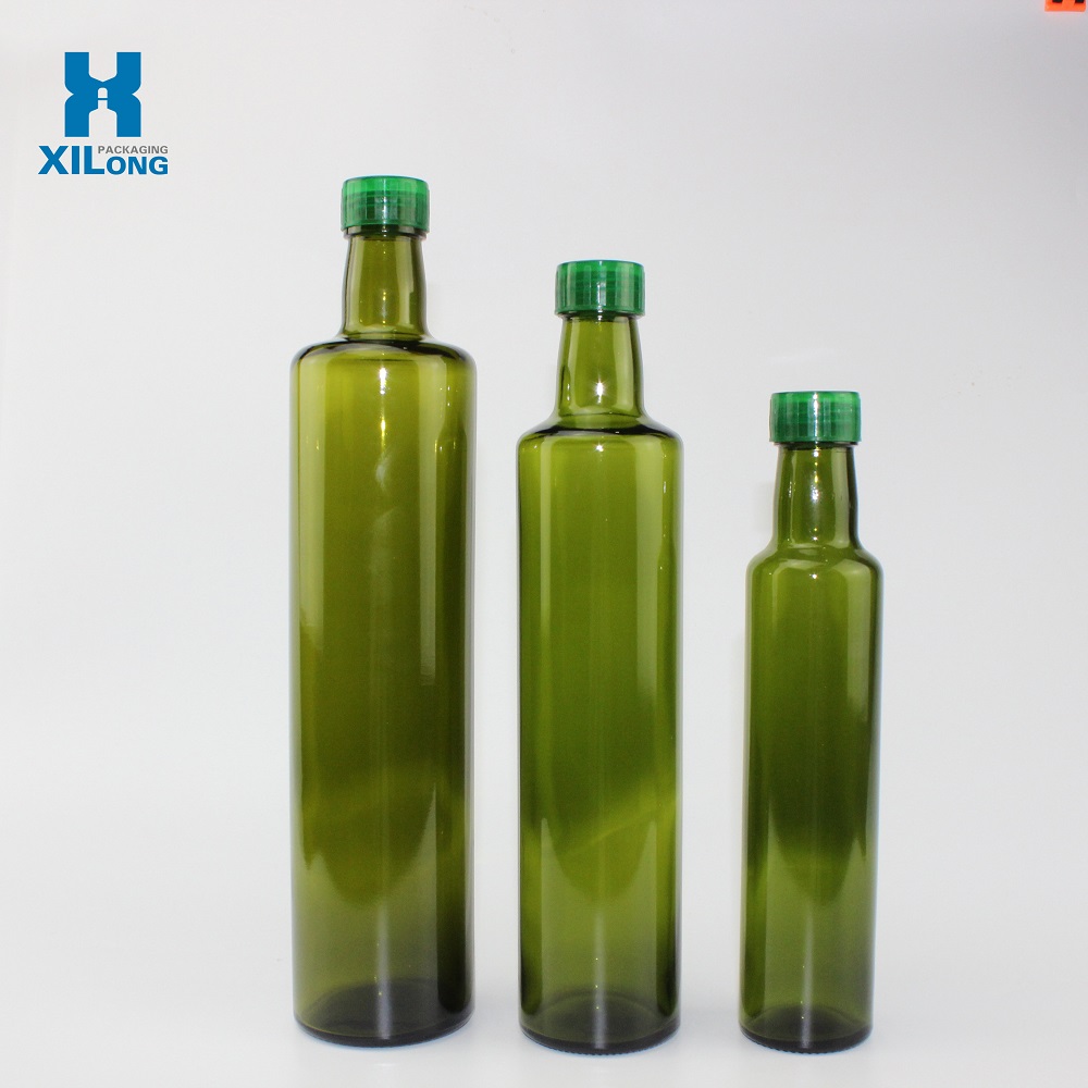 OEM 250ml 500ml 750ml Round Oilve Oil Glass Bottle